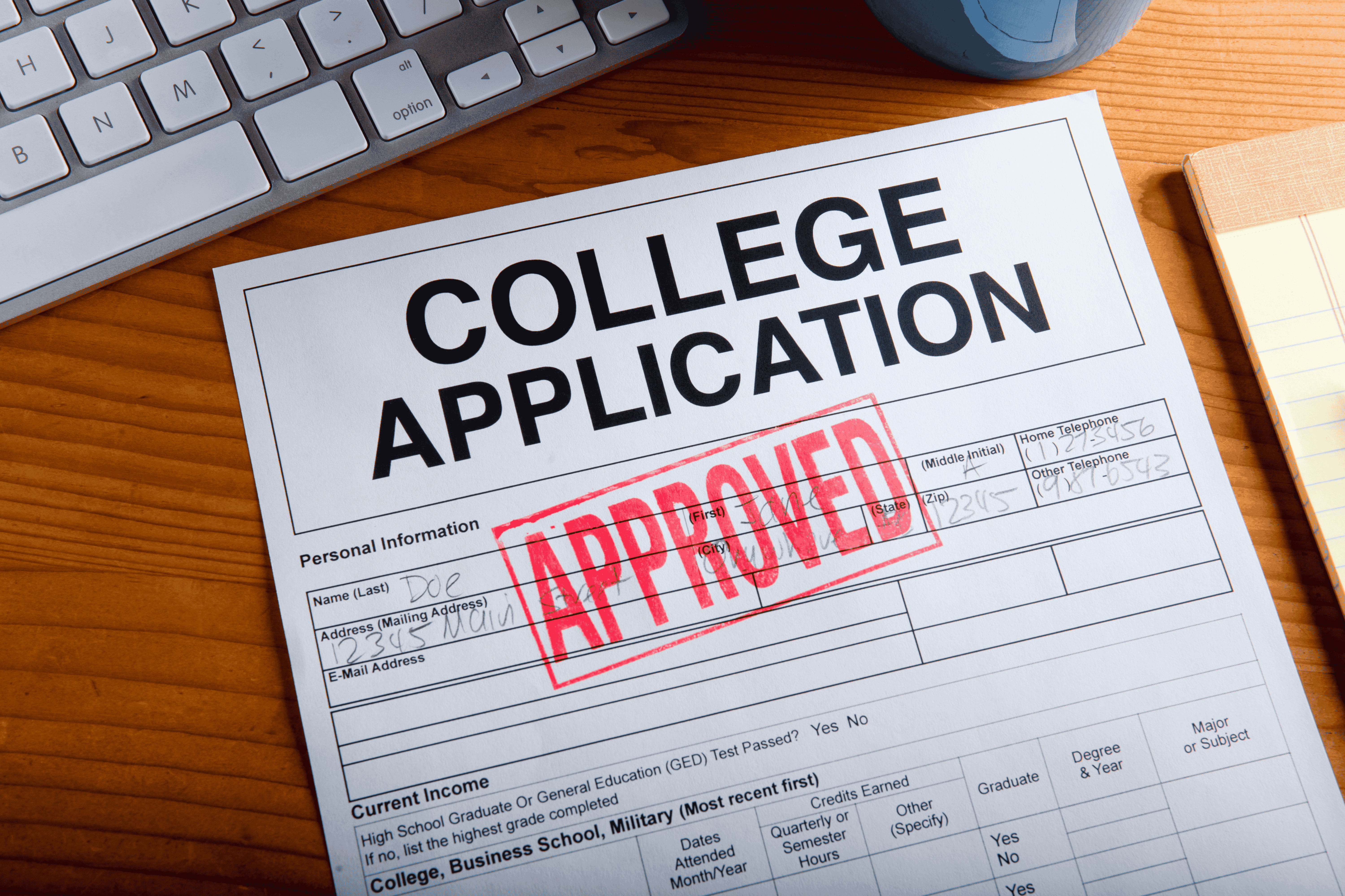 Approved Application for College